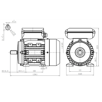 Silnik elektryczny jednofazowy 0,75kW 1400 obr/min. 80B3